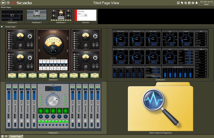 SCADA Page Navigation